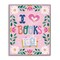 Stupell Industries Floral I Love Books Framed Giclee, design by Vanessa Stoilova